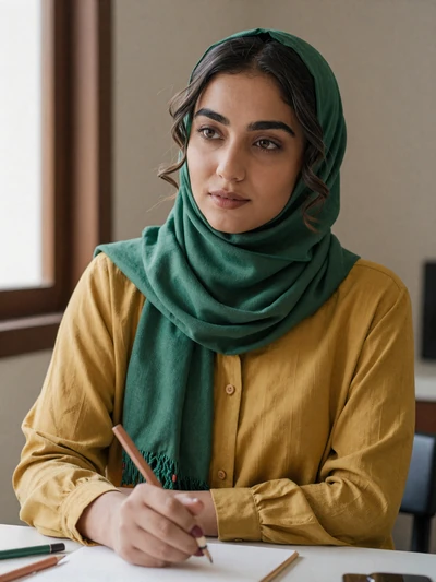Huda, 27, Yemen - Graphic designer inspired by Islamic geometric art. Loves gardening, reading, and preparing bint al-sahn for her family. Seeks a genuine connection.