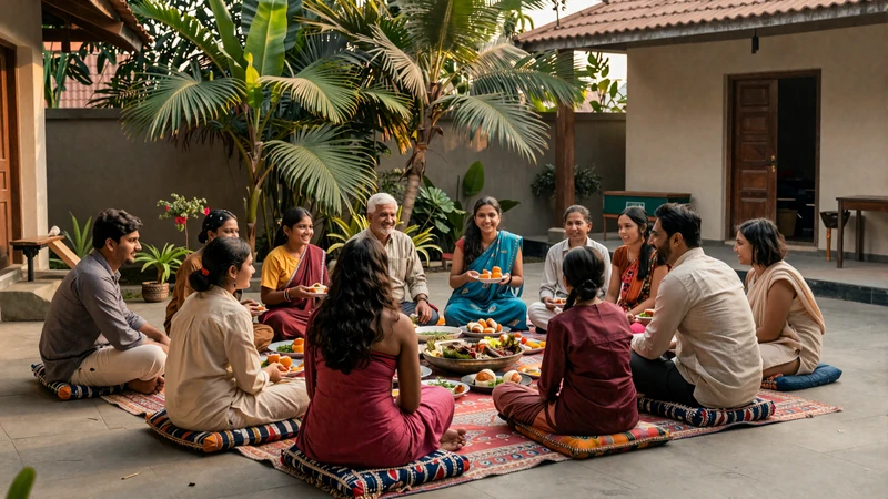 Bangladeshi family gathering showing warm hospitality traditions central to Bangladeshi women dating culture