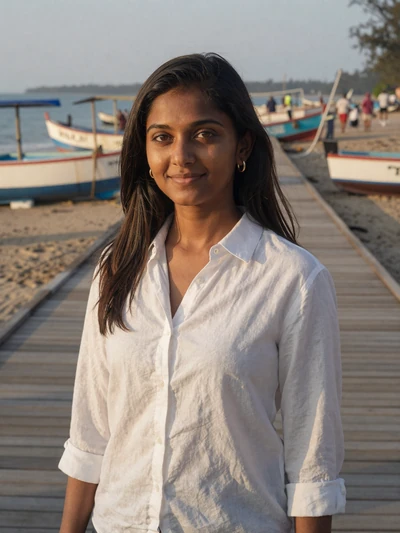 Nethmi, 28, Sri Lanka - Hotel management professional and amateur photographer. Believes in loyalty, kindness, and growing together as a couple.