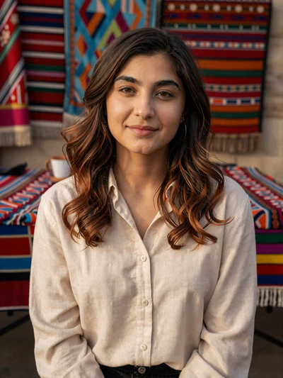 Aynabat, 24, Turkmenistan - Textile designer inspired by traditional carpet patterns. Enjoys cooking plov and exploring local markets. Dreams of a cross-cultural family.