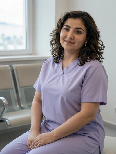 Parvina, 34, Tajikistan - Pediatric nurse and devoted mother of one. Originally from Dushanbe. Believes in building a future through patience, love, and mutual respect.