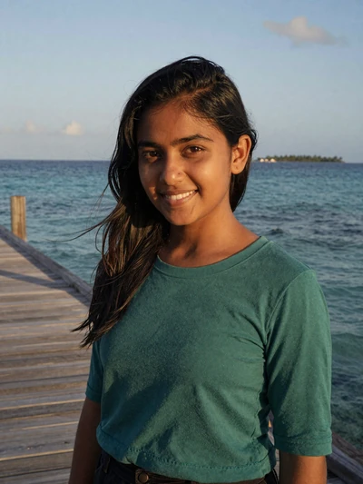 Aishath, 25, Maldives - Tourism management graduate and diving enthusiast. Dreams of building a warm family with a caring, respectful partner.